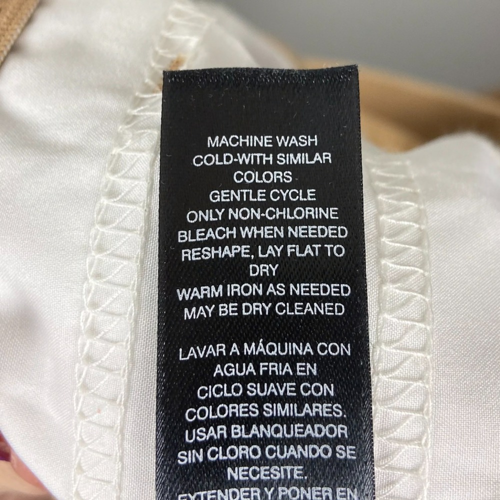 Chico's So Slimming Pants Trousers Size 8 Career Stretch‎ Khaki Beige Minimalist - Picture 12 of 13